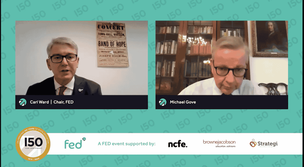 Carl Ward 'in conversation with' Michael Gove