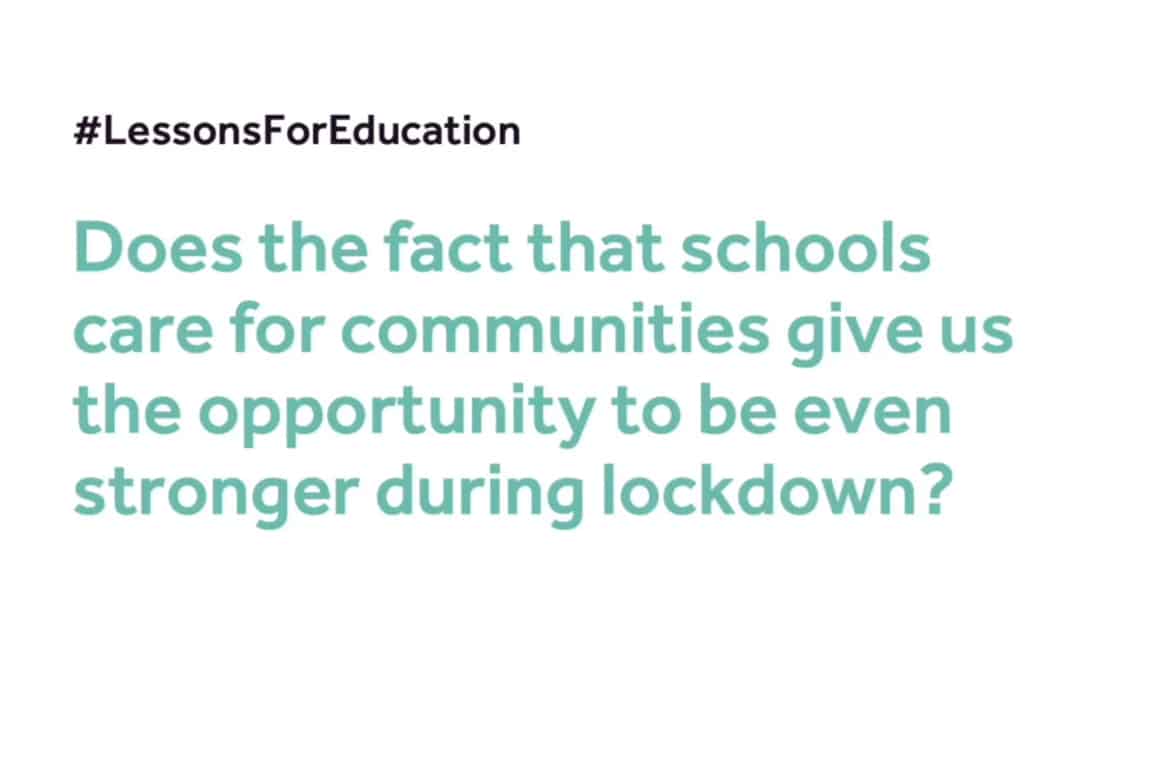 Lessonsforeducation Did Schools Caring For Communities Help Us To Be Even Stronger In Lockdown